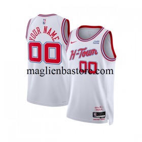 Maglia NBA Houston Rockets Personalizzate Nike 2023-2024 City Edition Bianco Swingman - Uomo